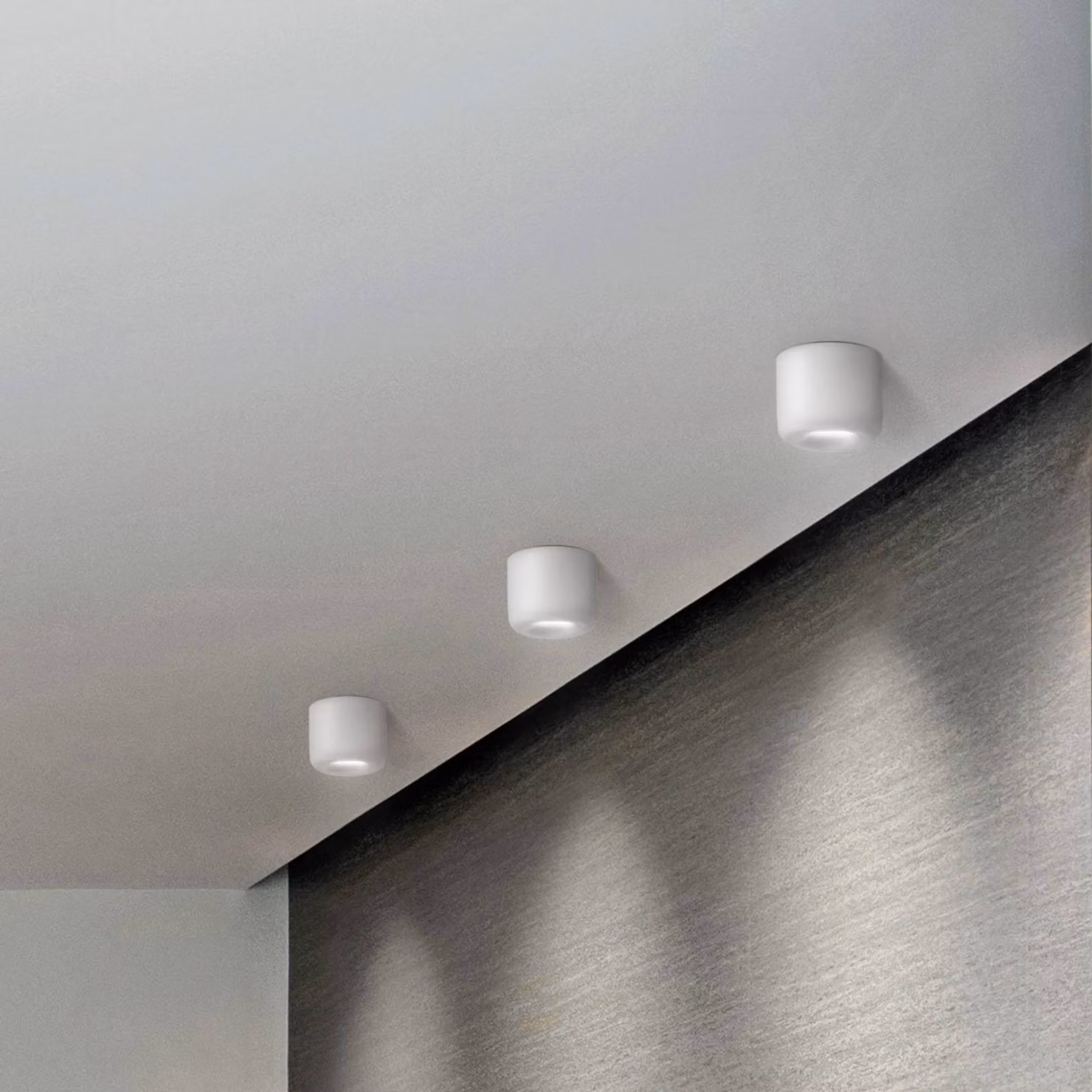 Serien Lighting Plafoniera di design Cavity Ceiling L, dimmerabile, Bianco / Opale, Soggiorno / Sala da pranzo, Alluminio, Design, Plafoniera