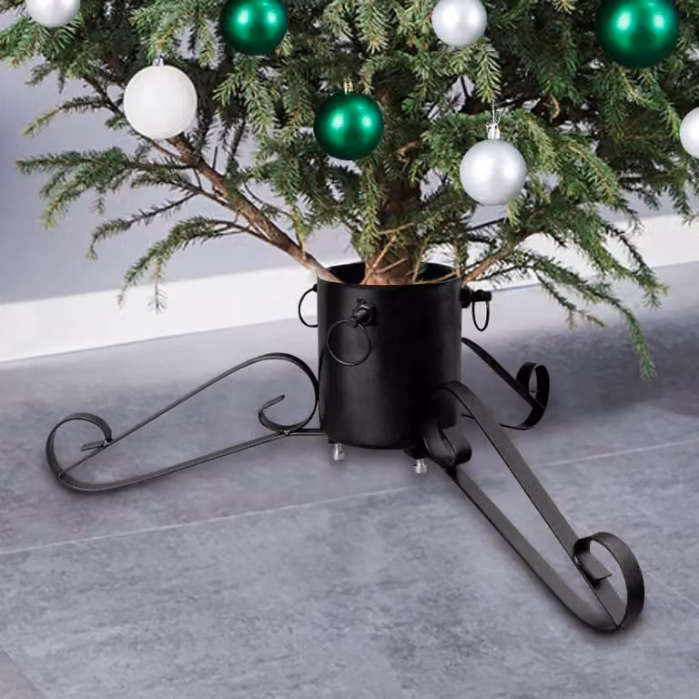 Maison Exclusive - Base per Albero di Natale Nera 58x58x21 cm