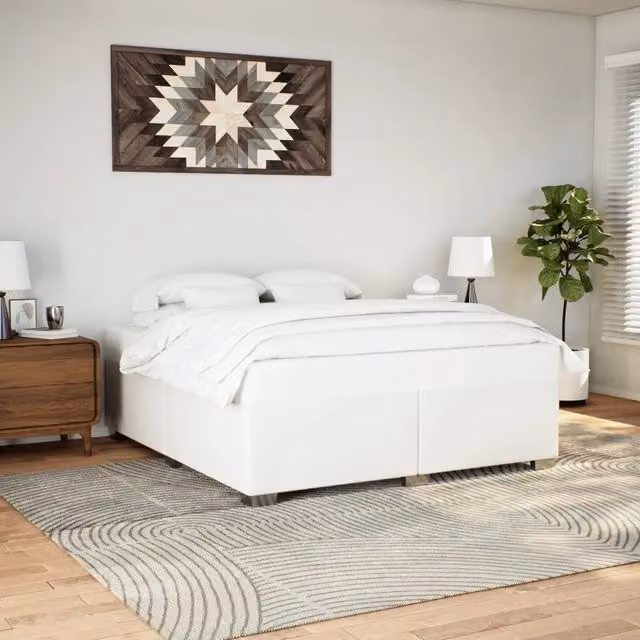 Giroletto vidaXL in similpelle bianco per adulti L/P: 180 x 200 cm