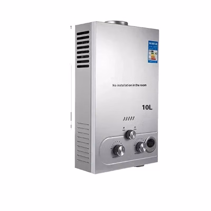 Scaldabagno a GPL, design a scaldabagno istantaneo portatile, protezioni multiple di sicurezza, uscita 8-18L/min, 217" x 118" x 59"
