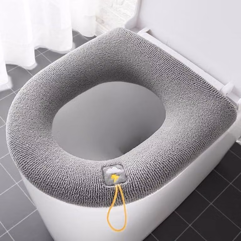 Coprisedili per WC lavabili - in poliestere - coperture in maglia universali - igieniche - design che avvolge completamente