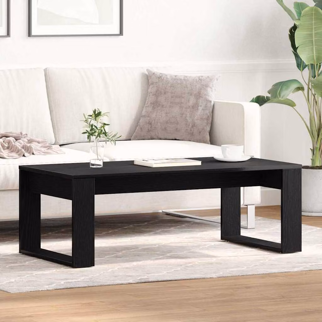 Maison Exclusive - Tavolino da salotto effetto rovere nero 102 x 50 x 35 cm Materiale ligneo
