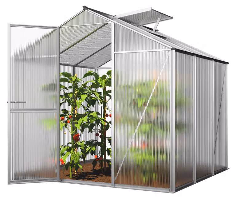 Serra GFP ECO 3 telaio in alluminio 192 x 192 cm, lastre a doppia parete di 8 mm
