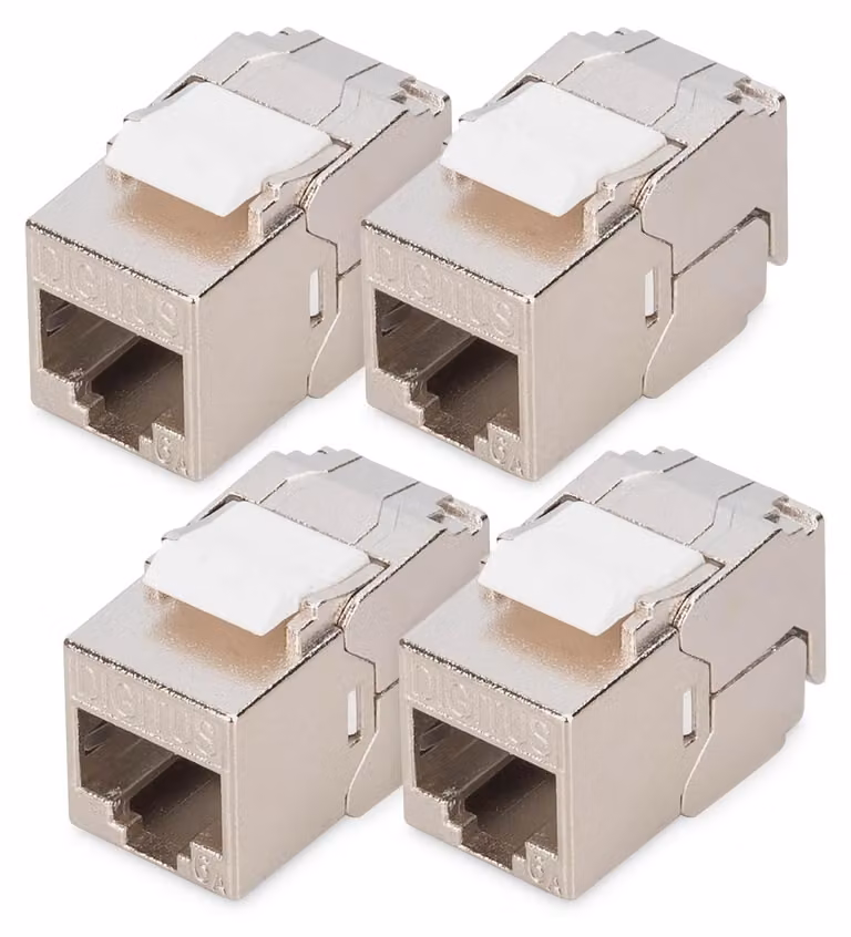 Digitus DN-93615-S-4 DIGITUS Keystone Cat6A geschirmt 4 Stk. werkzeugfr