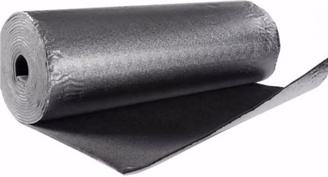 Rotolo Termoisolante Geko in Poliuretano Espanso Autoestinguente con Foglio di Alluminio Bucciato Spessore: 9 mm, Larghezza: 100 cm, Lunghezza: 10 m, Colore: Arancione