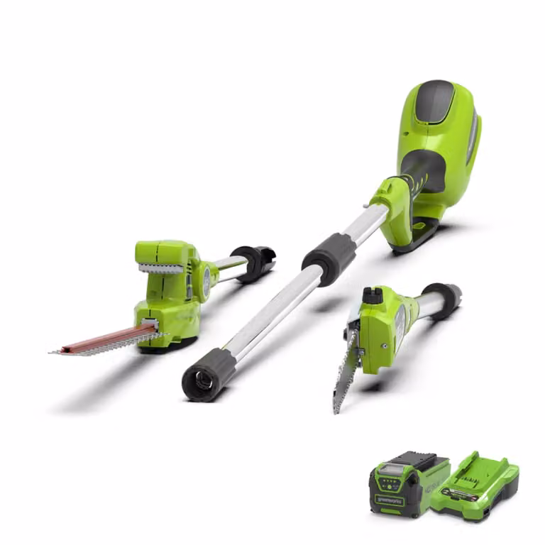 Greenworks 40V Potatore & Tagliasiepi a palo - Batteria 2Ah