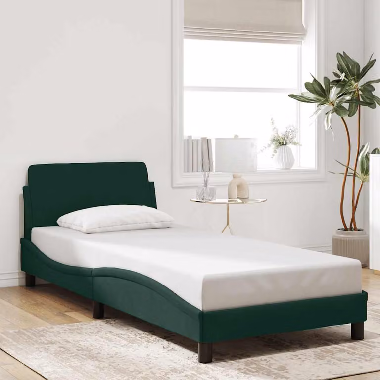 Giroletto Dover vidaXL in Velluto Verde, L 80 cm x P 200 cm