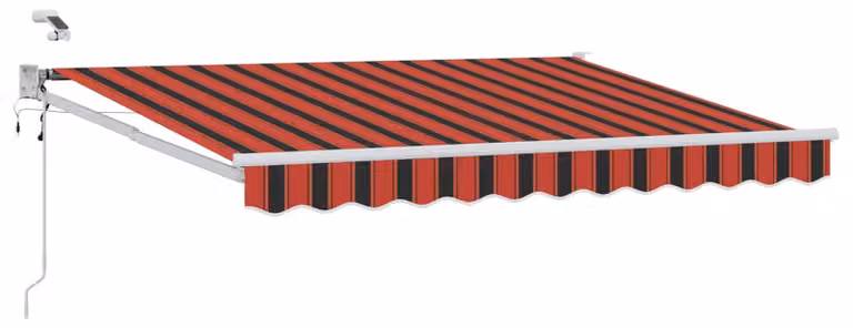 Tettuccio Elettrico Retrattile Arancione e Marrone 3 x 2,5 m
