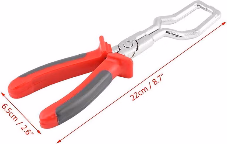 Pinza per tubi di alimentazione carburante, acciaio - Strumento per la rimozione del carburante - Pinza per fascette