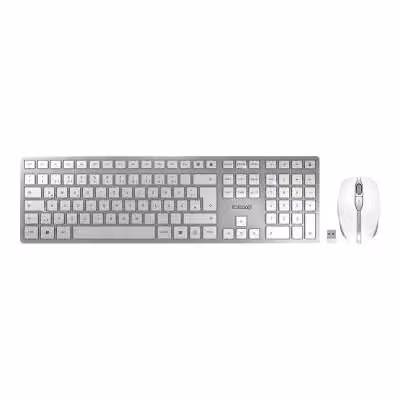 Cherry DW 9100 Slim Tastiera e Mouse Wireless Bluetooth con Layout QWERTZ Tedesco, Colore Argento – 2