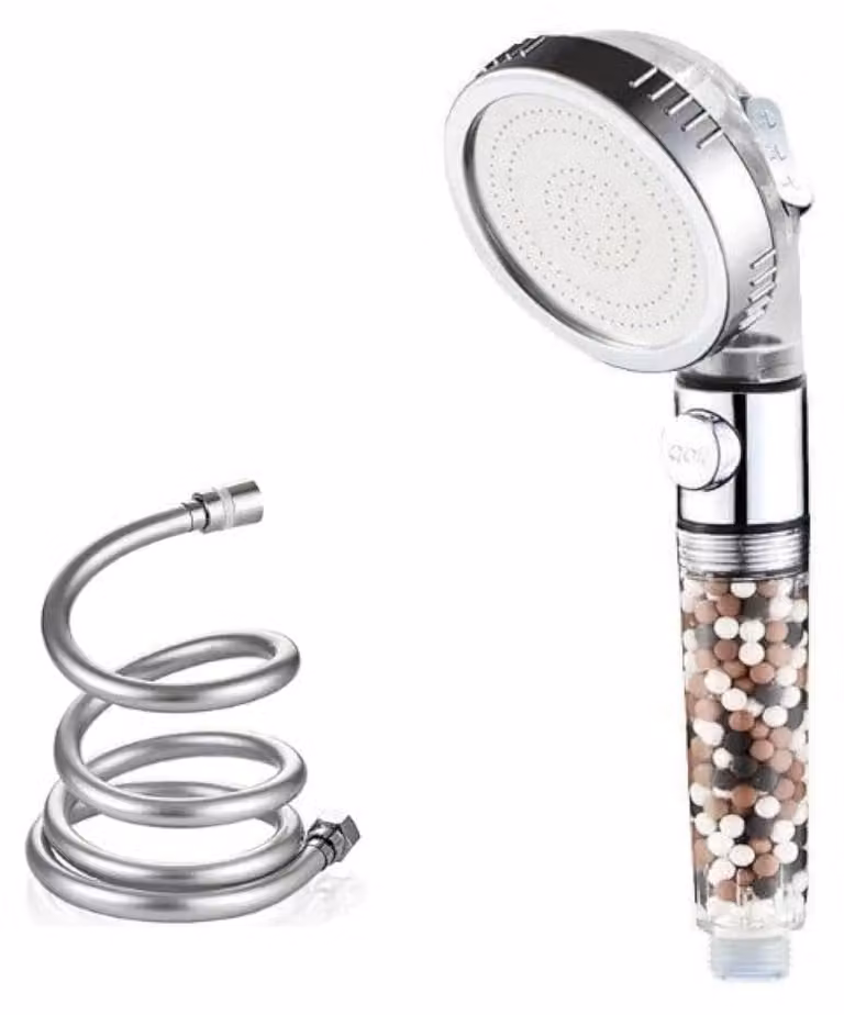 Doccia ionica 2.0 con tubo flessibile, 3 getti, portata di 1,5 GPM, finitura cromata