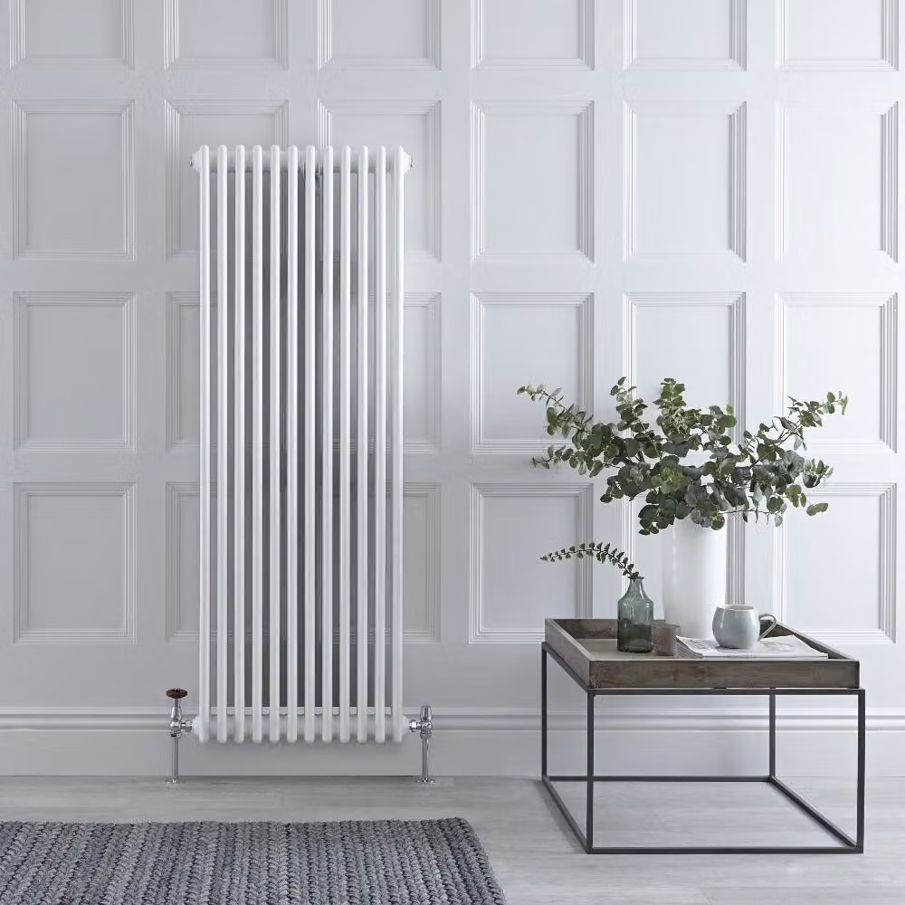 Radiatore Verticale Bianco in Stile Ghisa - 1500 x 560 x 100mm - 1620W - Regent