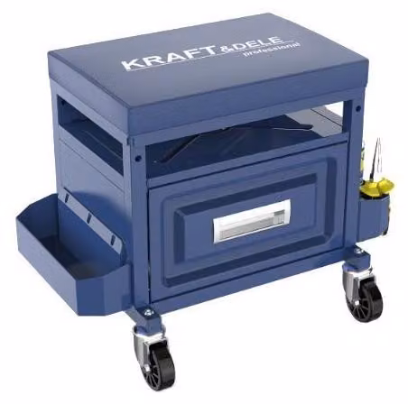 KRAFT&DELE Sgabello mobile da officina con cassetto KD10761