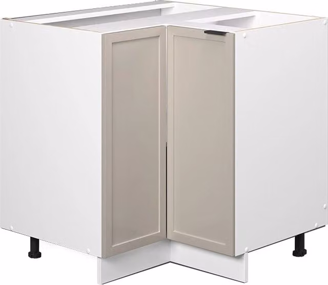 Mobile ad angolo cucina Fame-Line GrigioBeige/Bianco 80.5 cm senza piano di lavoro Vicco