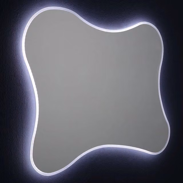 Specchio sagomato 120x90 con cornice led