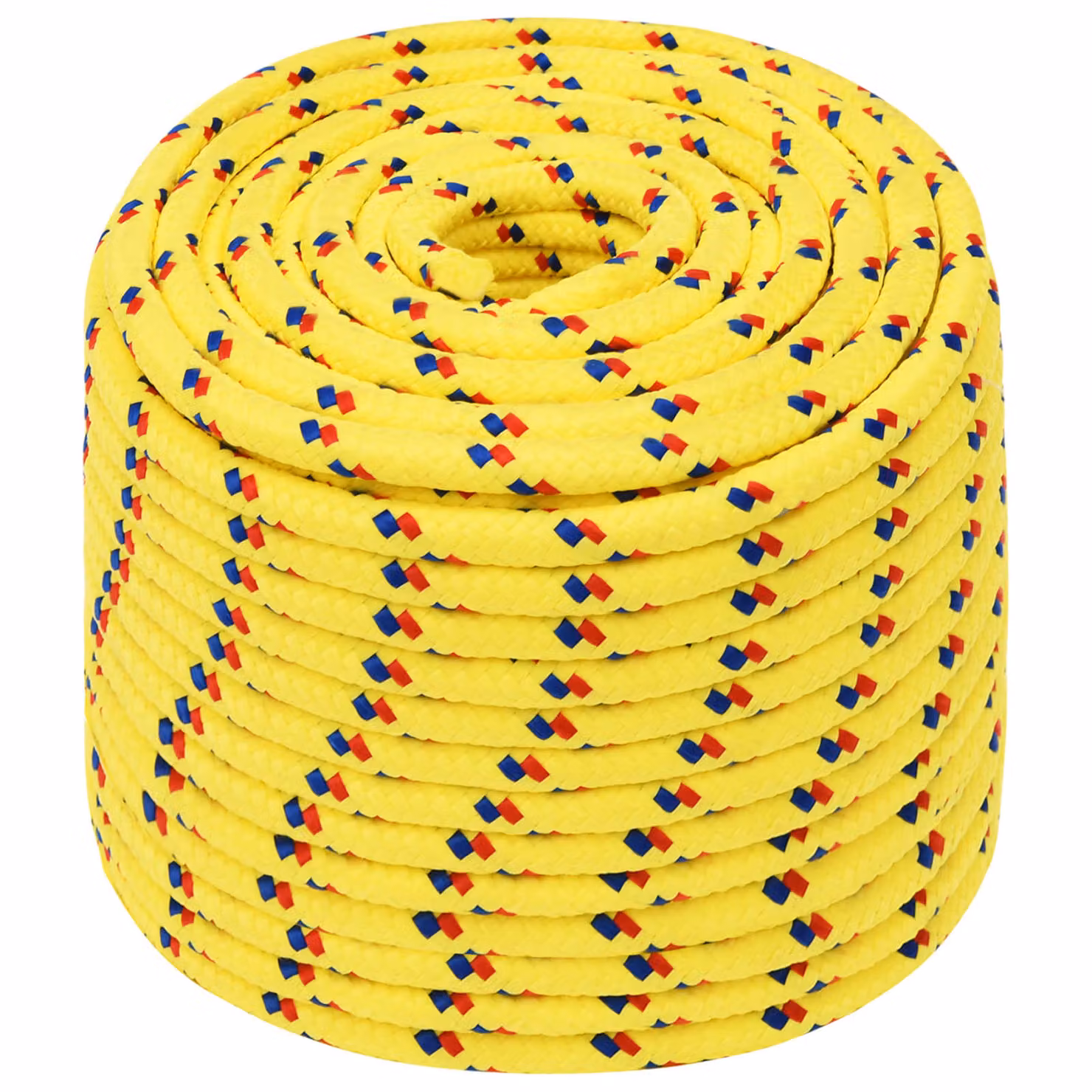 Corda multiuso gialla vidaXL in plastica da 100 m con diametro di 14 mm