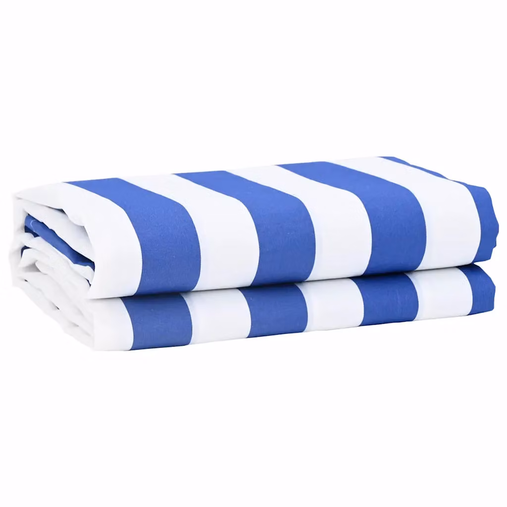 Telo di ricambio per tenda da sole vidaXL in poliestere, Blu e Bianco, L: 1000 cm, H: 160 cm
