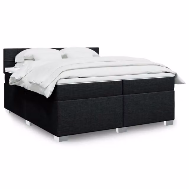 Letto Ibrido vidaXL con Materasso Nero e Struttura in Legno di Pino L/P: 200 x 200 cm