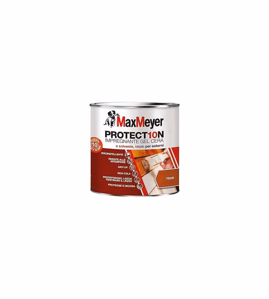 MaxMeyer Impregnante a Solvente Teak 0,75 L - Protezione Legno Esterni