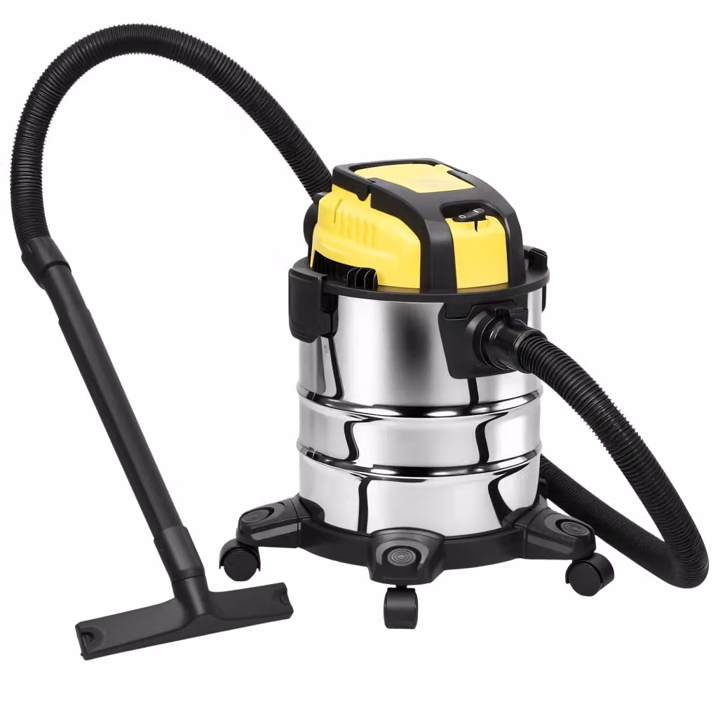 Aspirapolvere Xyladecor 3 in 1 per Solidi e Liquidi con Funzione Soffiatore, 1200W, Serbatoio in Acciaio Inox da 20L, Giallo – 2