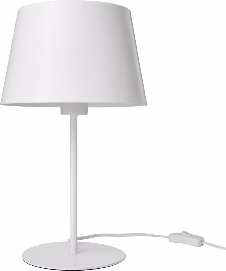 Northpoint LED design lampada da tavolo in metallo bianco caldo interruttore a cavo con lampadina LED E27 bianco opaco
