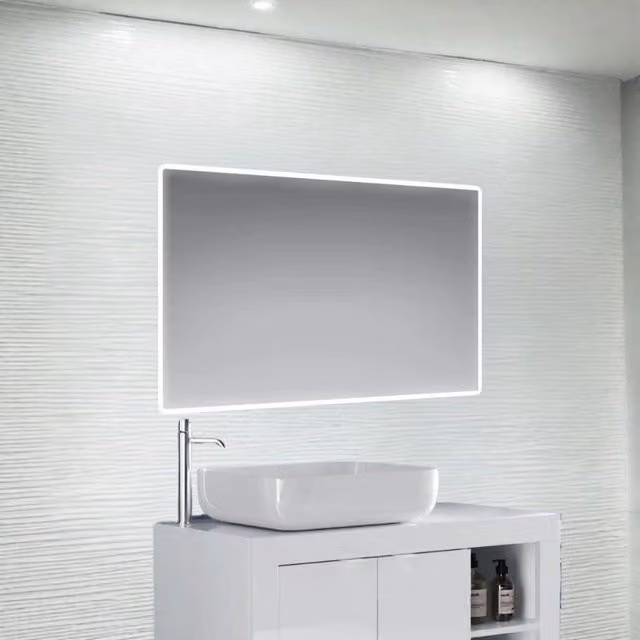 Specchio con cornice LED Victoria 120x70 cm.