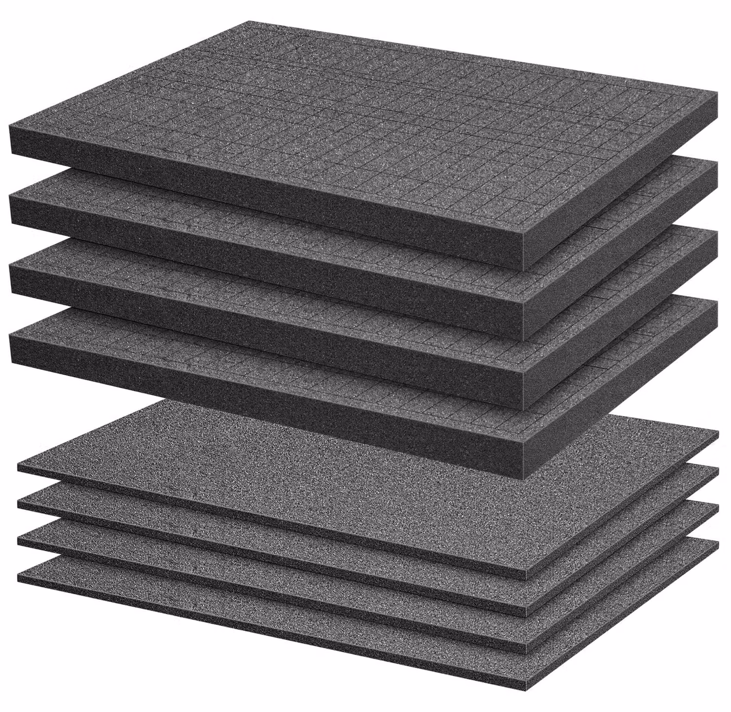 Solidchoice - Schiuma a griglia per valigette utensili - 4 pezzi, dimensioni 400 x 300 x 2,5 mm
