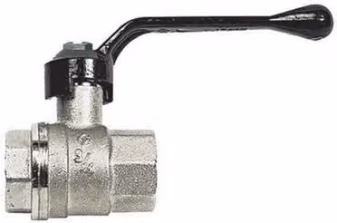 Valvola a sfera Bugat con leva in alluminio silver, modello FF straight, DN 50 PN 25