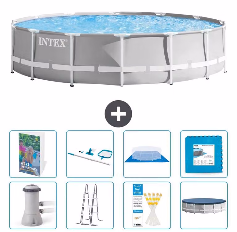 Struttura per piscina a forma di prisma - 427x107 cm - composta da 7 elementi - modello S539