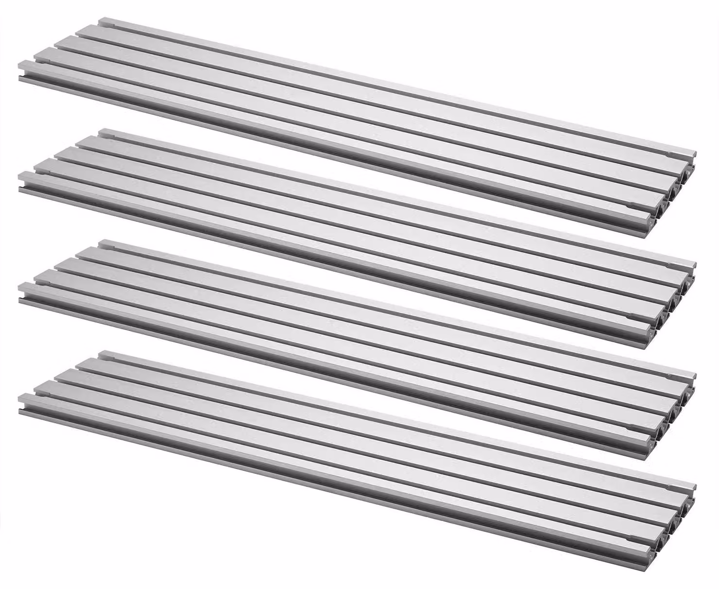 Piastra di alluminio CNC con inserti a T per PROVerXL 4030, dimensioni 51 x 12 x 0,8 cm, colore argento