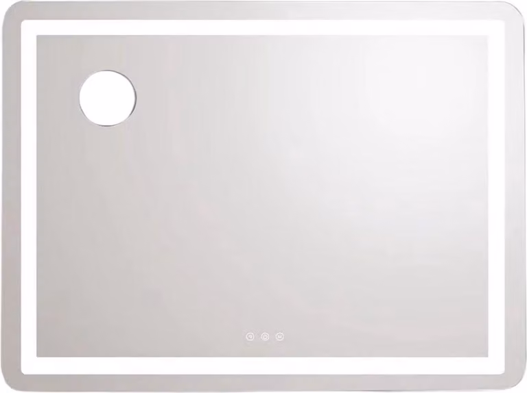 Grande specchio da trucco Tavien - Specchio Hollywood per toletta - 80 x 60 cm - Illuminazione LED con smart touch - 3 modalità di colore dimmerabili - USB e Type-C - Bianco