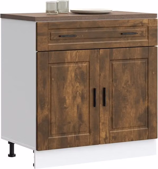 Base da Cucina Porto Rovere Fumo in Legno Multistrato 853982