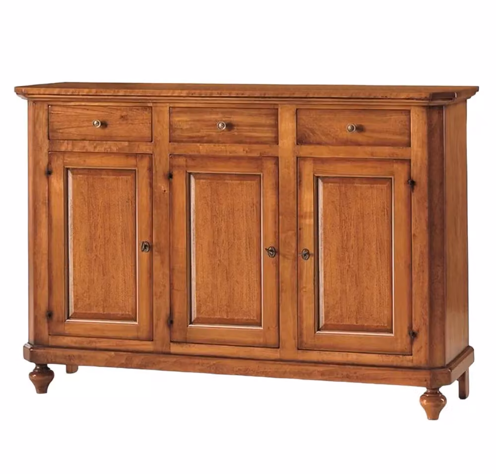 Madia credenza napoletana Elite in legno di pino marrone con 3 ante Mobili 2G L: 150 cm, P: 43 cm, H: 98 cm – 2