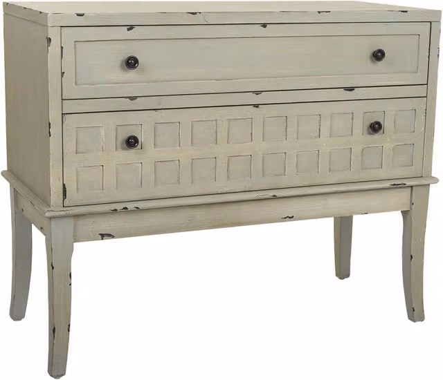 Cassettiera Mobile da ingresso in legno verde 88x38x72h
