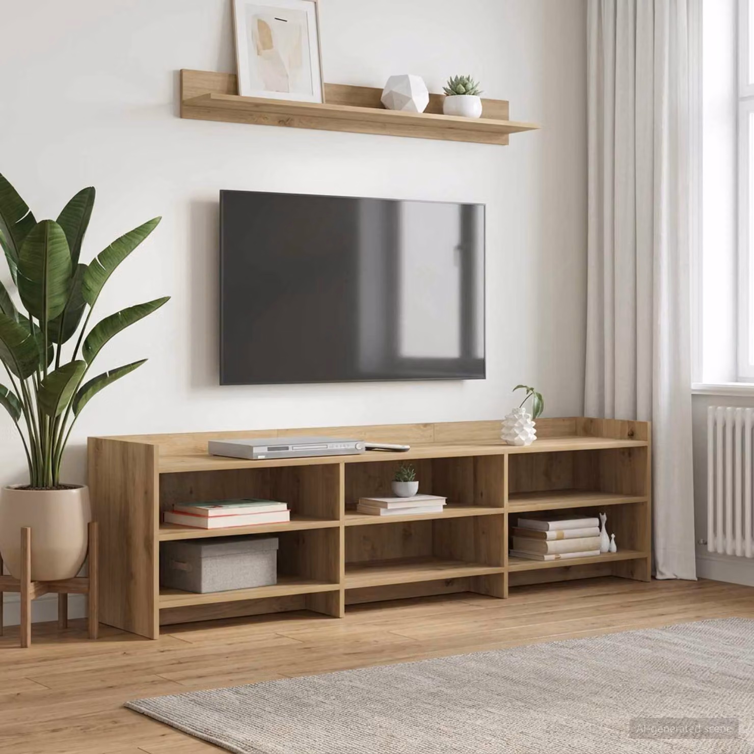 Mobile TV vidaXL moderno in Rovere Artigianale e marrone, L 168 x P 33 x H 47 cm