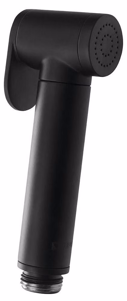 Doccetta per WC, rotonda, nero opaco
