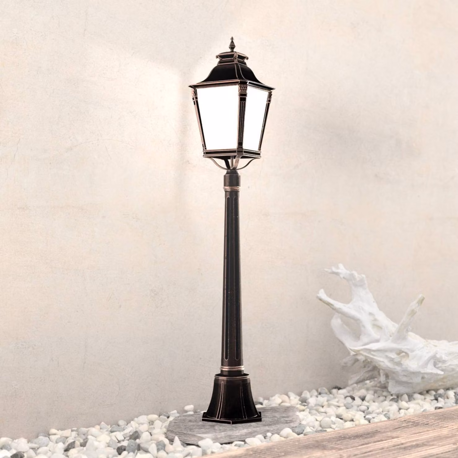 ORION Lampioncino da giardino Aiko, Bronzo / Ottone antico, Alluminio, Antico, Lampada da esterni