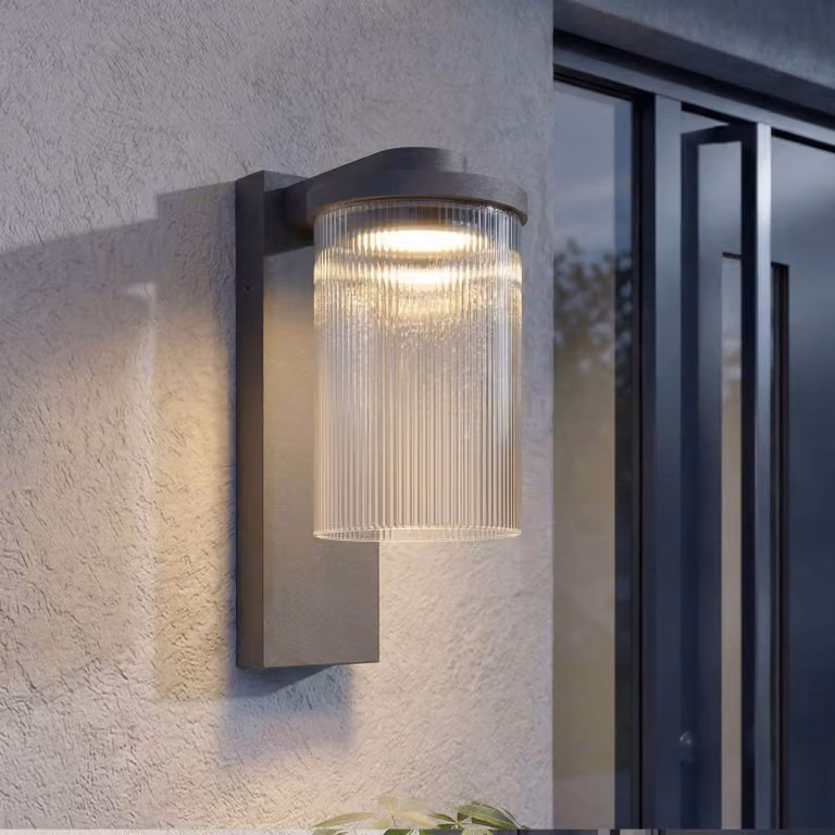 Applique da esterni a LED Beelia Lucande, Nero, Alluminio, Moderno, Applique LED da esterni