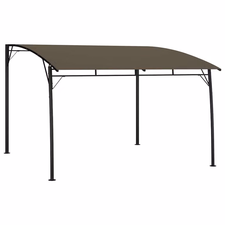 vidaXL Tenda Parasole da Giardino in Poliestere e Acciaio, L/P/H: 300 x 300 x 255 cm, Grigio o Beige