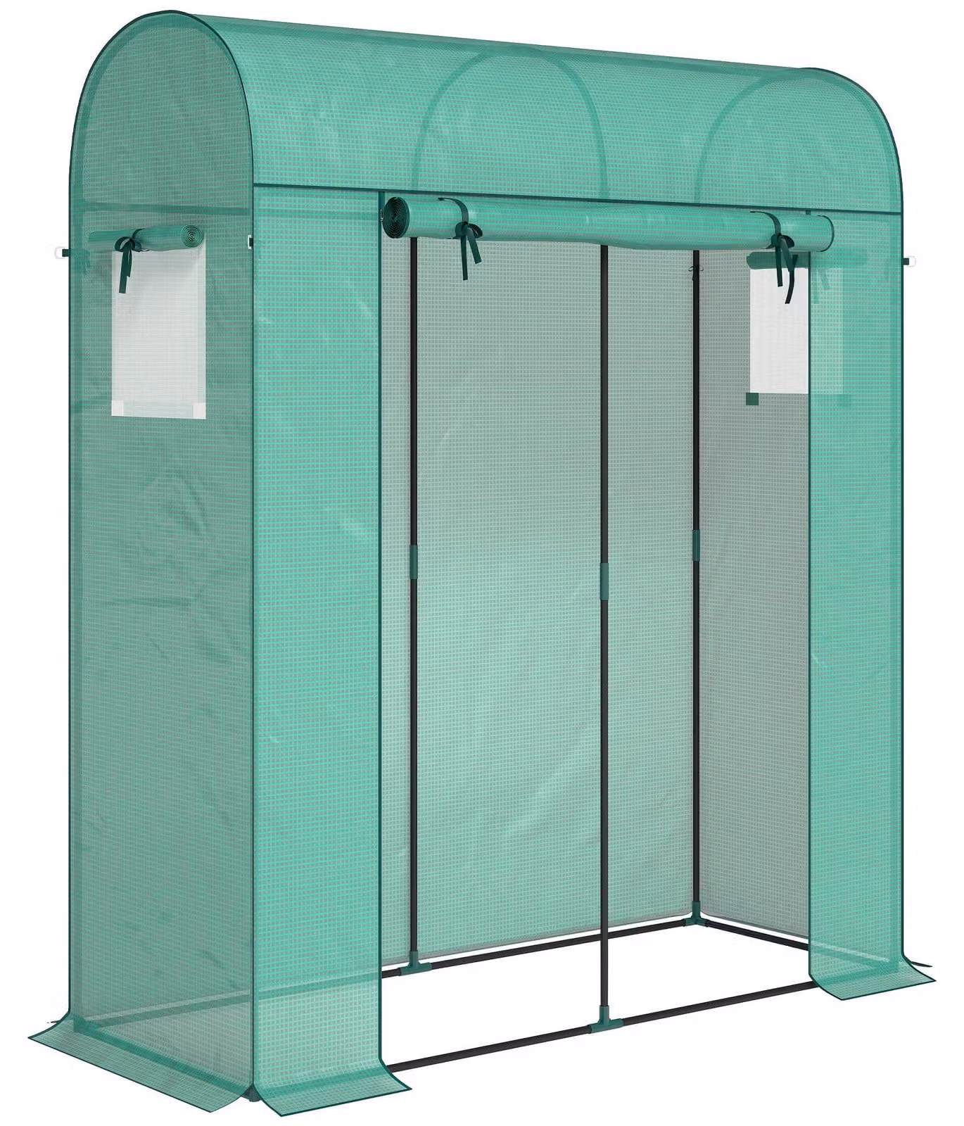 Serra per pomodori, serra a tunnel con porta a rullo | Colore: Verde | Dimensioni: 68x170x200 cm
