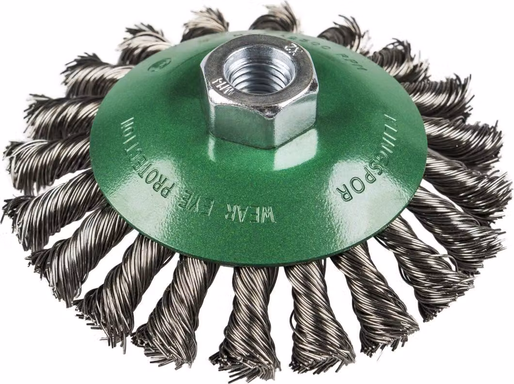 K.spazzola conica 115mm m14 bk600z acciaio inox filo ritorto
