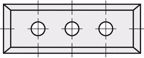 BRÜCK HW-WP 50 x 12 x 1,7 mm HC05 Versione a 3 fori | 28050012