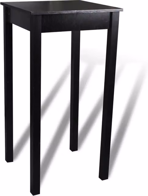 Set Tavolino da Bar con 2 Sgabelli Neri CFW6234629