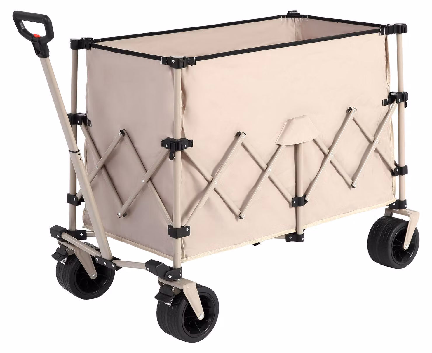 Carrello da spiaggia - Carrello per il trasporto di materiali - Carrello robusto - Carrello di trasporto - Carrello da giardino - Pieghevole - Capacità di carico: 99,7 kg
