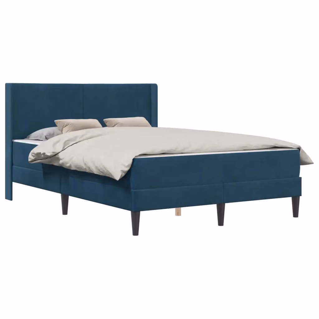 Struttura letto con materasso a molle vidaXL in velluto blu L/P/H: 120 x 200 x 96 cm – 2