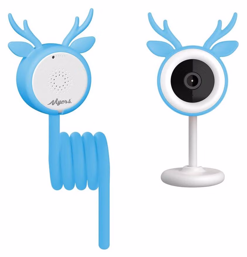 Myers Baby Monitor Intelligente 4MP (2K) WiFi + SENSORI di temperatura e pianto
