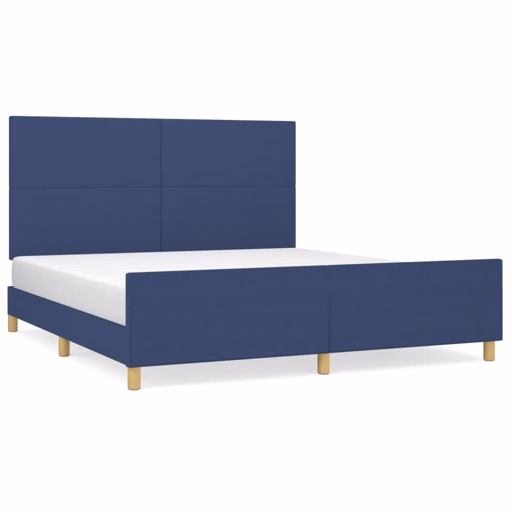 Giroletto senza Materasso Blu 160x200 cm in Tessuto