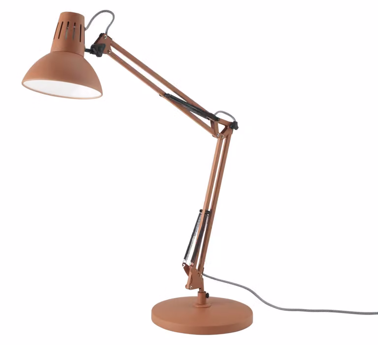 Lampada da tavolo regolabile ARTIFEX in metallo arancione