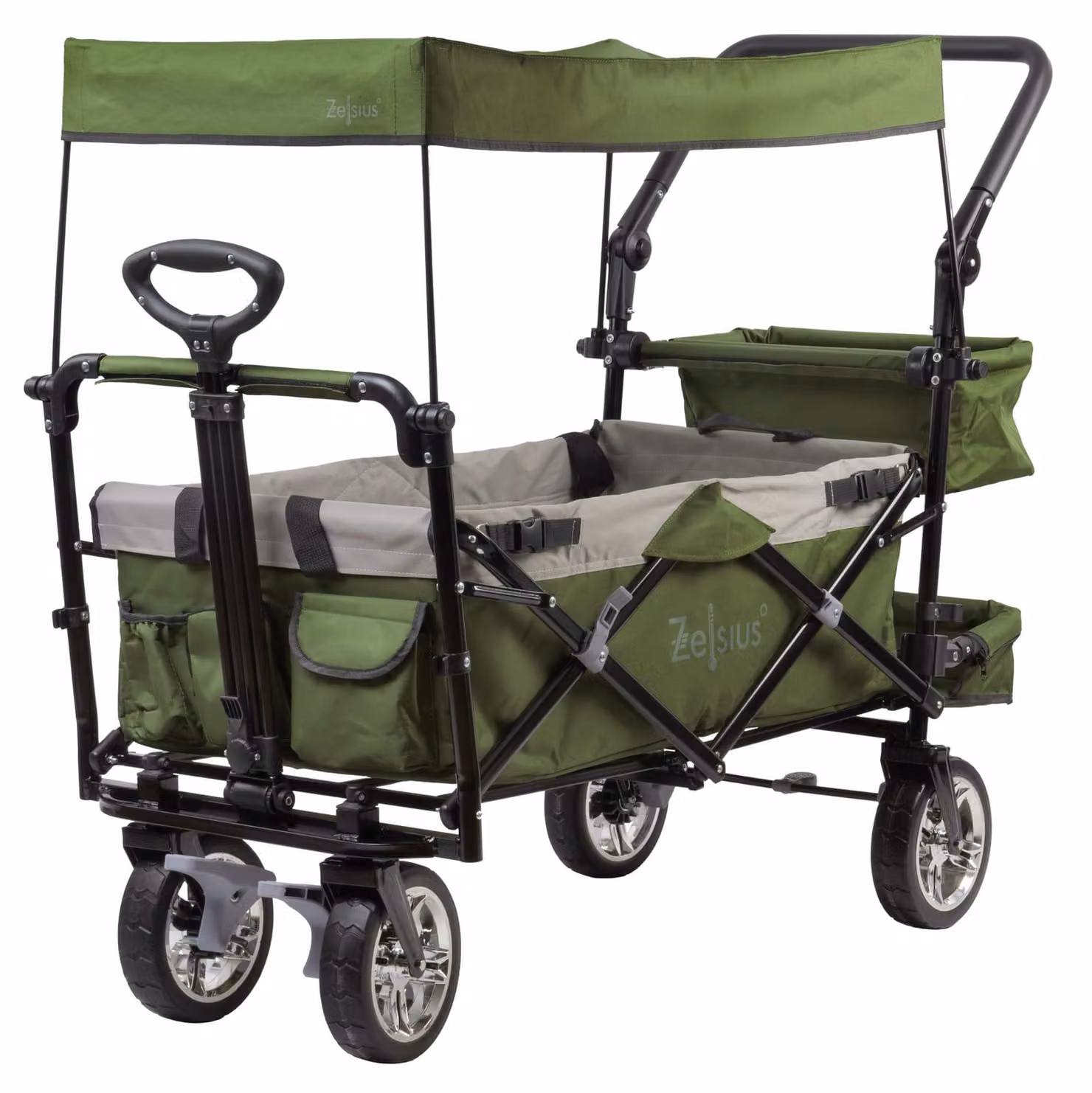Carrello pieghevole con copertura - Capacità di carico: 90 kg - Volume: 87,5 litri