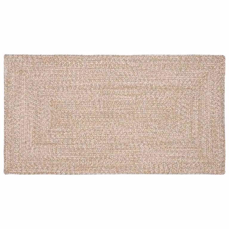 Tappeto da area moderno vidaXL in juta, bianco e beige, L 150 x P 80 cm